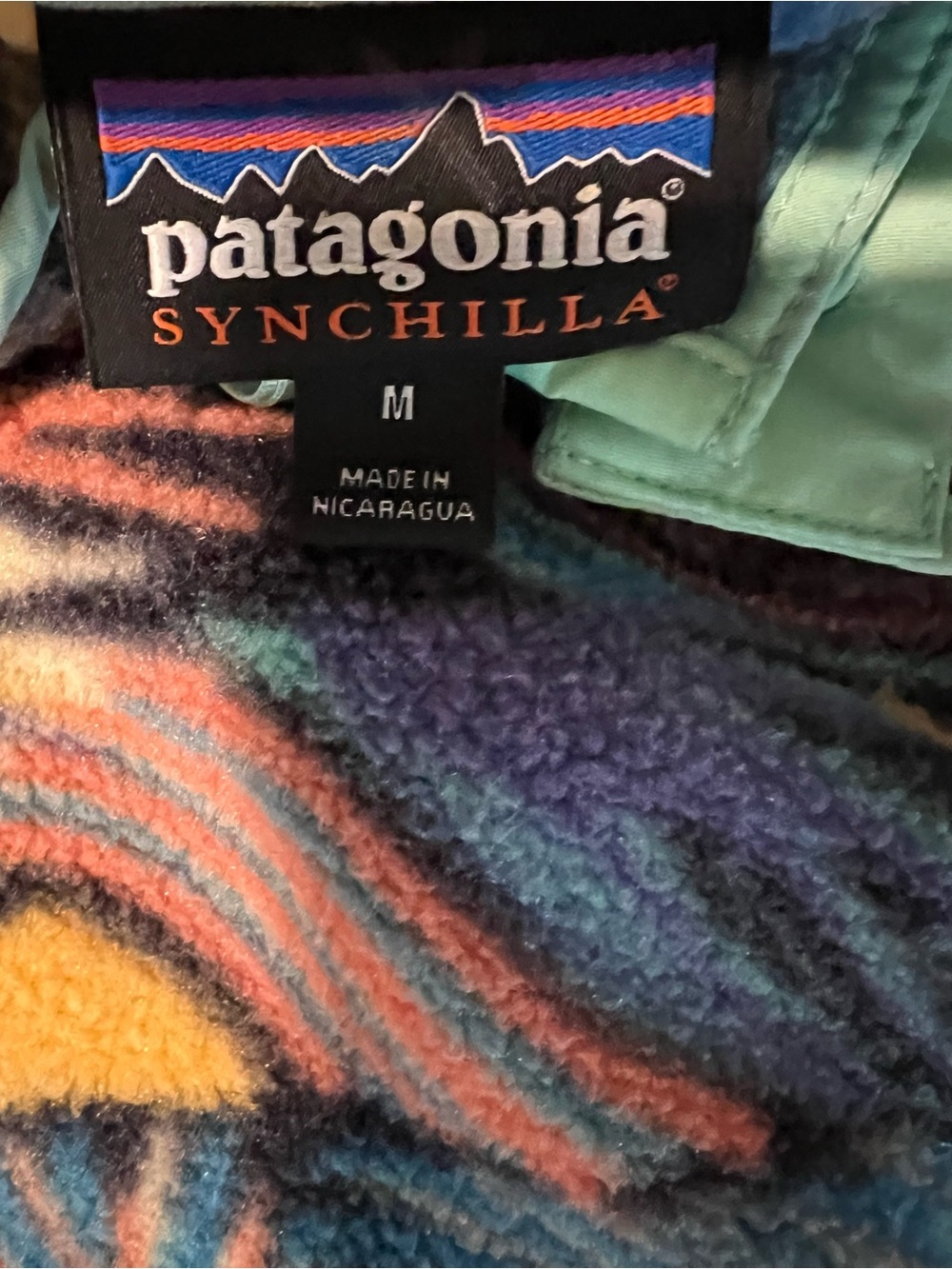 Patagonia Synchilla Snap t Fleece Pullover Jacket Women’s M Pitch Joy Blue - Picture 3 of 5